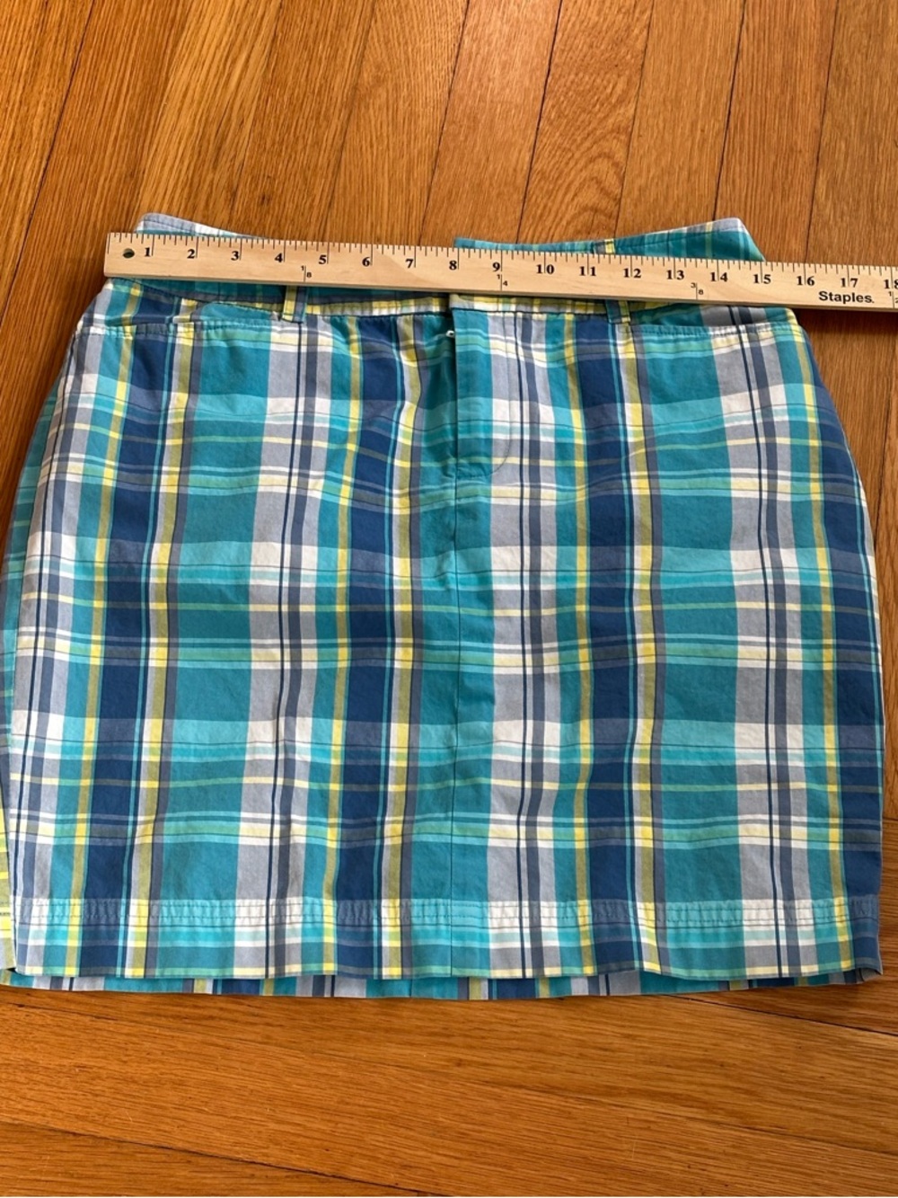 Plaid Cotton Preppy Nautical Classic Mini Skirt in spring and summer colors